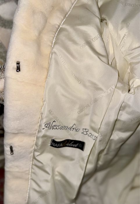 Шуба белый жемчуг