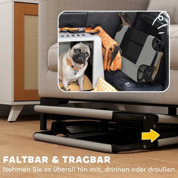 PawHut повдигнато легло за кучета, сгъваемо