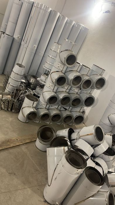 Horn de inox Coș de fum Burlane din inox izolate!