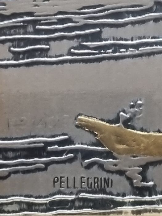 Tablou din argint 999 + foiță de aur,  ediție limitată, certificat .