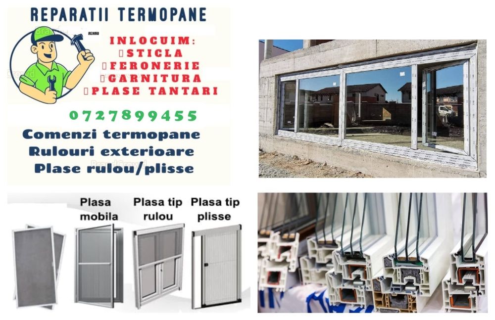 Reparații și reglaje tâmplărie PVC și aluminiu