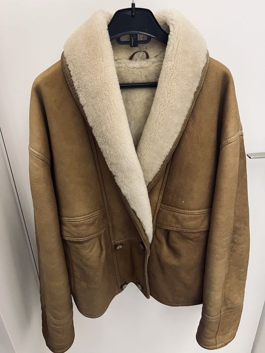 Haina de piele si blana naturala ( cojoc)