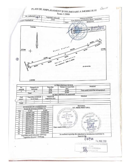 Teren  intravilan comuna Bascov