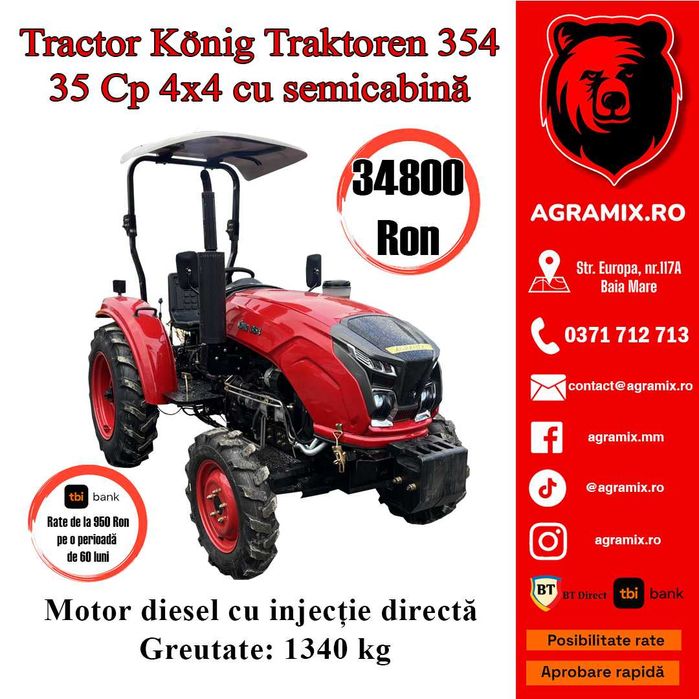 Tractor Konig Traktoren nou 35 Cp cu parasolar Agramix