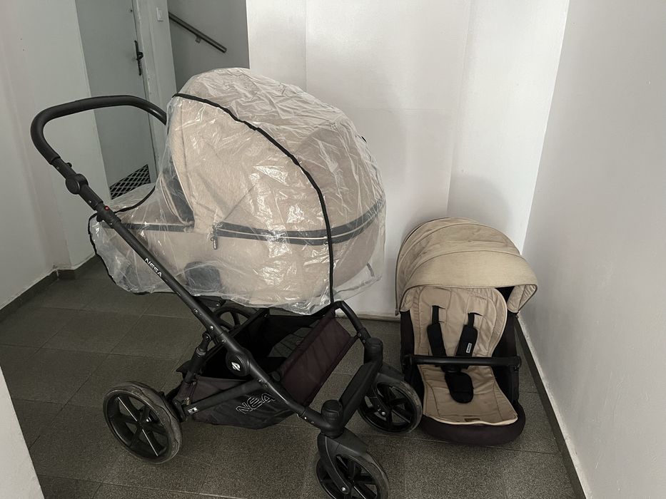 Бебешка количка 2 в 1 Riko Nesa (цвят Pearl Pink / Beige)
