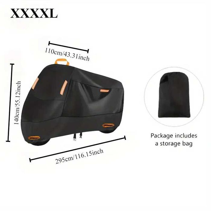 Prelata Husa motocicleta flacari Red Flame XXXL 265cmx125cm­x105cm moto scuter Oxford XXXXL 295cmx140cm­x110cm
