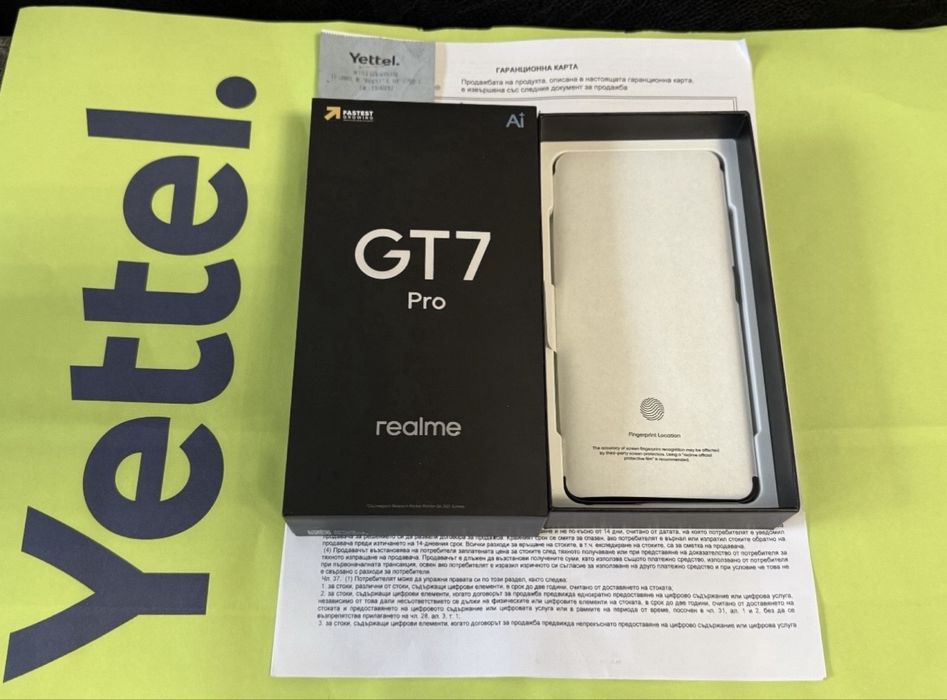 КАТО НОВ 512GB Realme GT7 Pro Гаранция Yettel 2027г. Orange gt 7