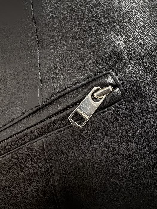 Черна кожена пола tommy hilfiger естествена кожа