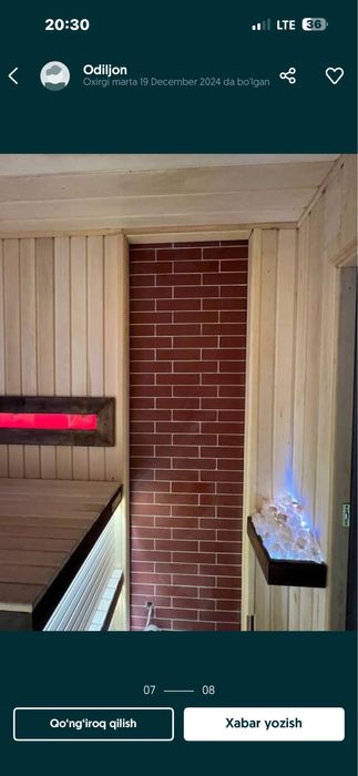 Sauna ga klinker kabanchik plitka