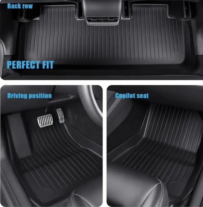 Set 4 covorase auto cauciuc tesla model 3