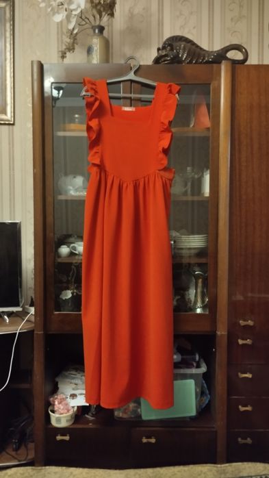 Красное платье сарафан