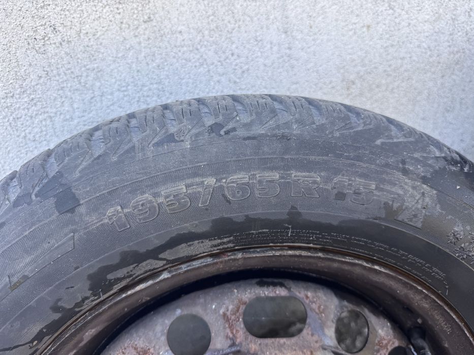 Set 4 roti jante tabla otel cu anvelope iarna 195 65 R16 Mazda 3/5/6 Kia Ceed Hyundai i30