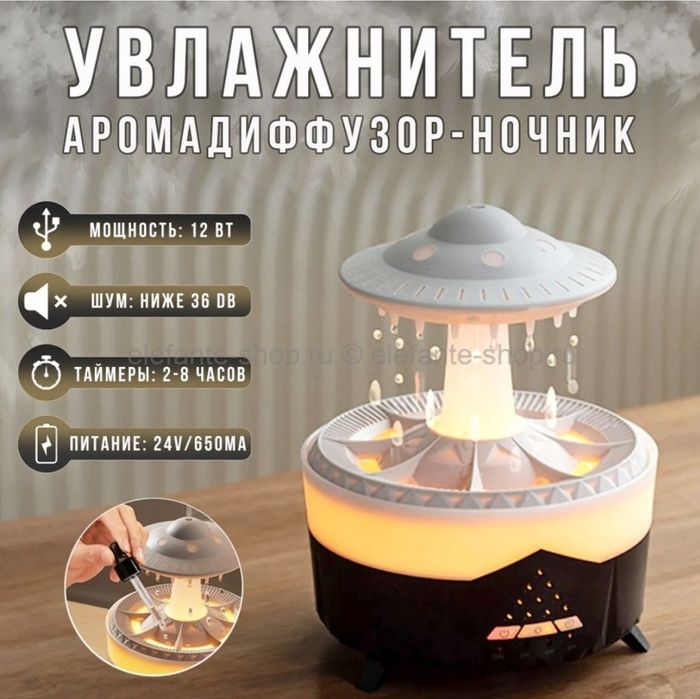 Увлажнитель воздуха для дома аромадиффузор и ночника. Доставка есть!