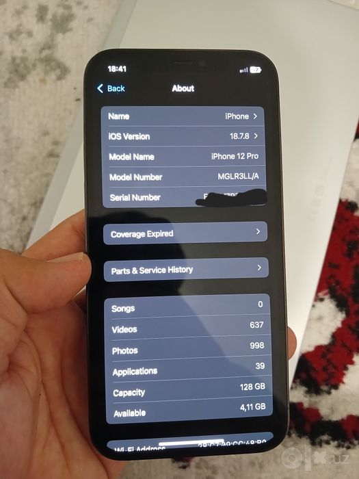 iPhone 12 pro 128GB holati a'lo