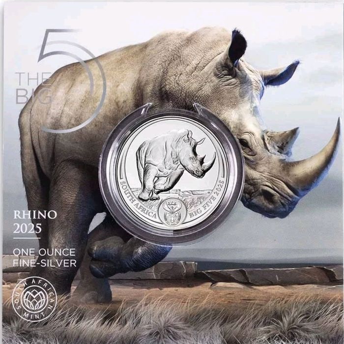 Africa de Sud Big 5 Five I, II si III monede lingou argint pur 999