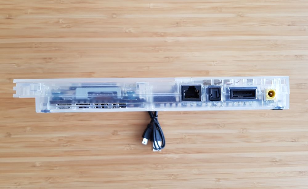 PlayStation 2 Slim SCPH-77004 Cristal Clear + HDMI Converter