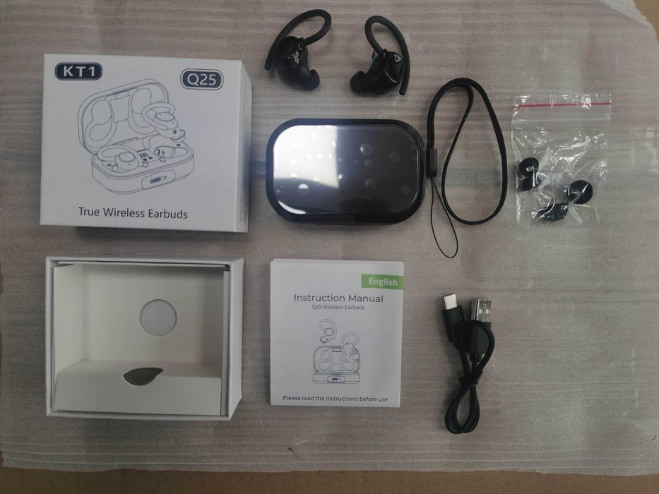 Casti audio bluetooth wireless TOPVIA®, Bluetooth 5.3, Compatibil Android&IOS, Power Bank 2600mAh