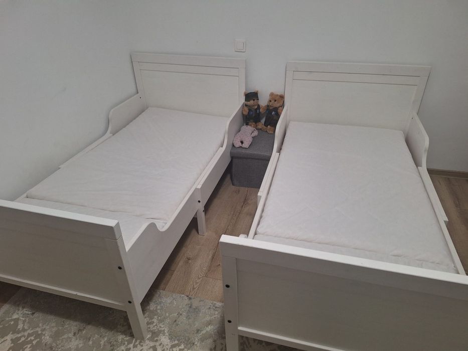 Pat extensibil copii + somiera + saltea 80 x 200