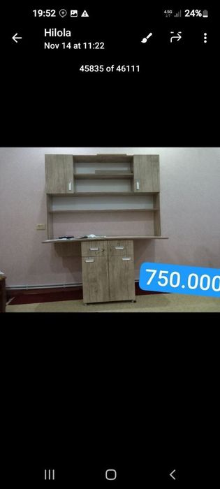 Salon uchun chiroyli polichkali shkafcha