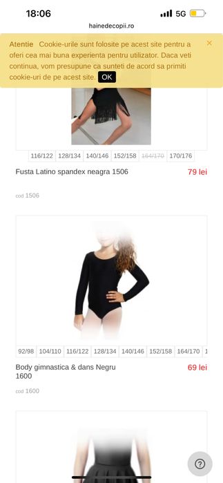 Costum gimnastica Isadora dance marime 128