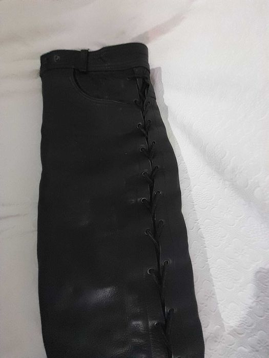 geaca de blugi Harley Davidson (dama) + pantaloni piele (dama) + casca