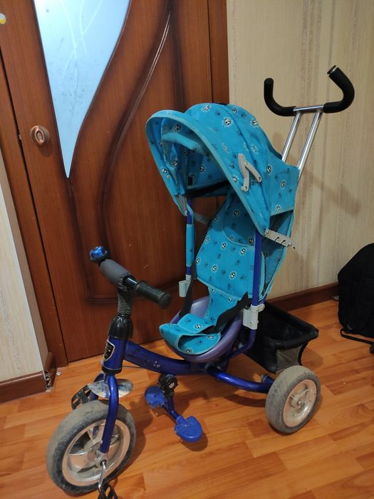 Велосипед детский трёхколёсный с ручкой