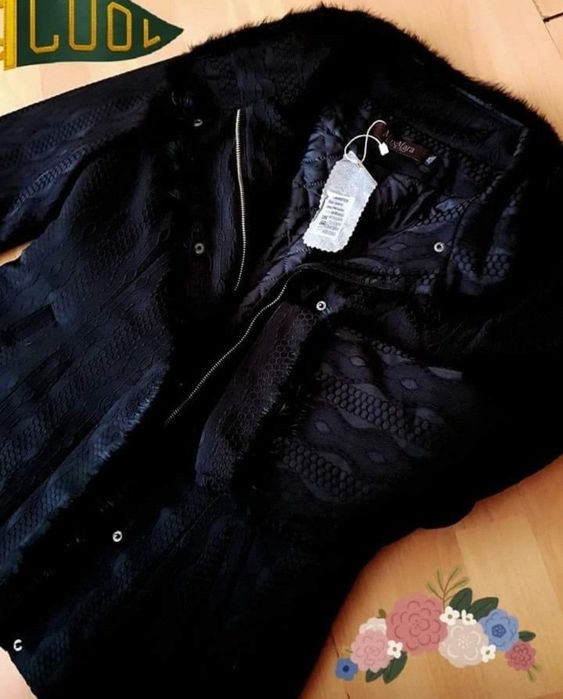 Jacheta sezonul rece Max Mara,insertii blanita naturala, import Italia