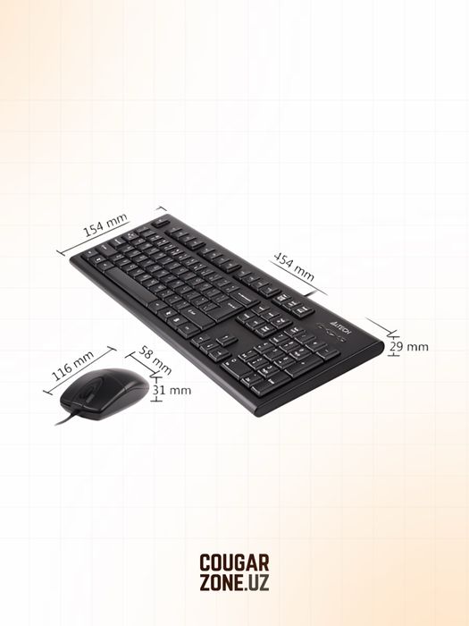 Комплект Клавиатура и Мышь A4Tech KR-8520D