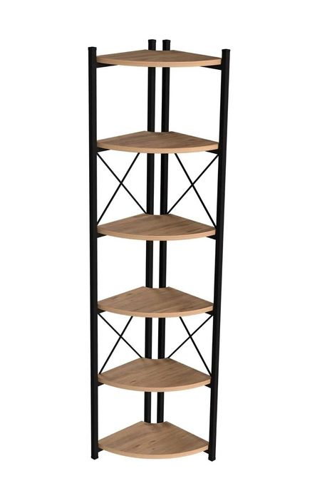 Ъглова етажерка- два цвята