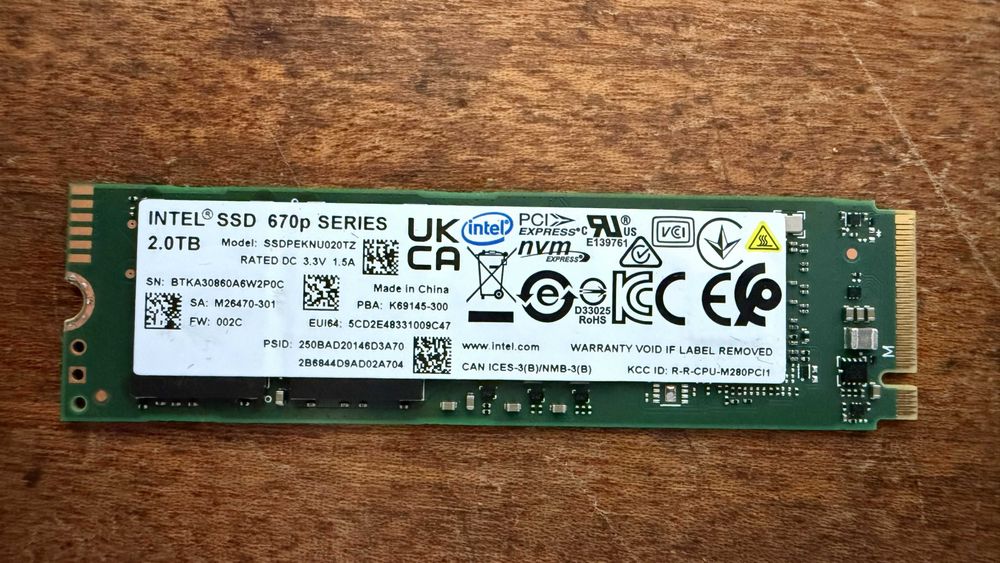 SSD NvME Intel 670p 2 TB