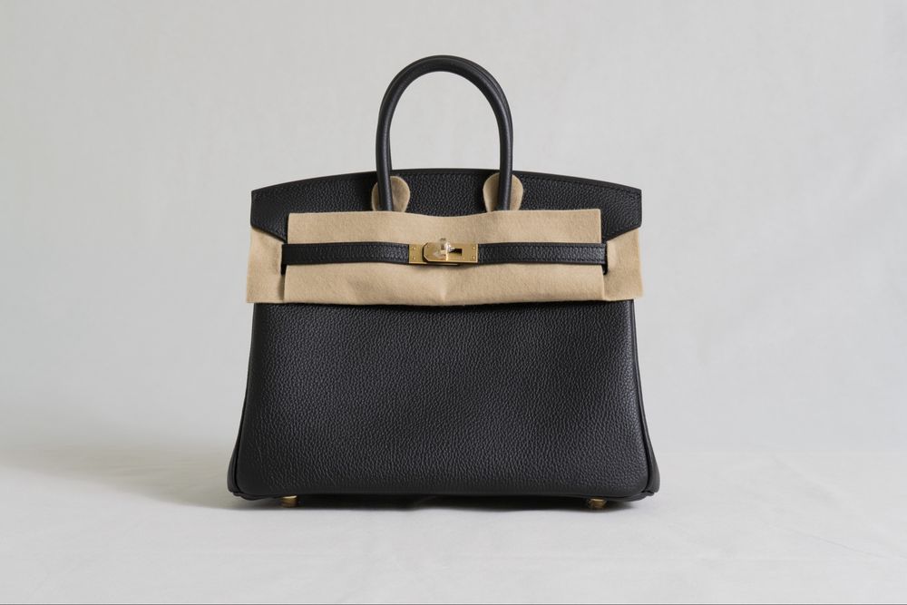 Hermès Birkin 25 Togo Noir Gold Hardware