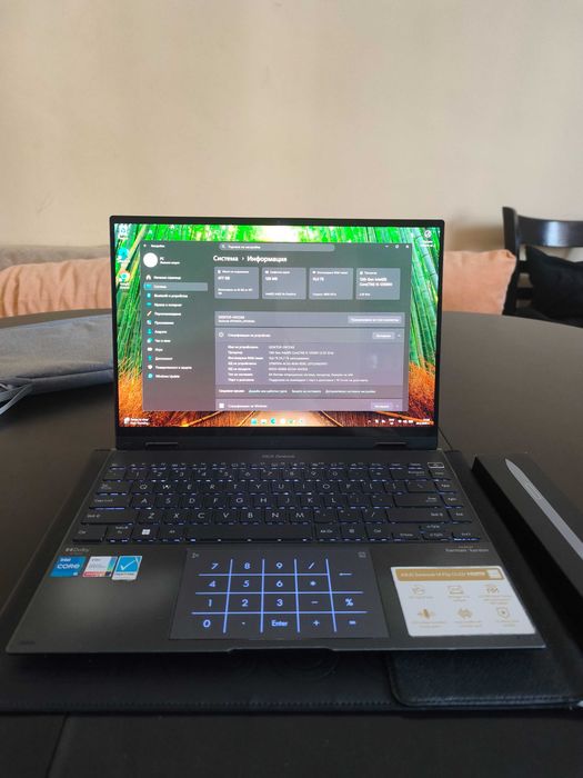 Лаптоп ASUS ZenBook 14 Flip UP5401 OLED, Intel® Core™ i5-12500H, 14", Touch, 2.8K, OLED, RAM 16GB, 512GB SSD, Intel® Iris® Xᵉ Graphics, Windows 11
