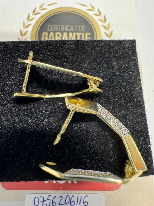 Cercei din aur 14k (67984.1/10 Pacurari 1) Garantie 2 ani!