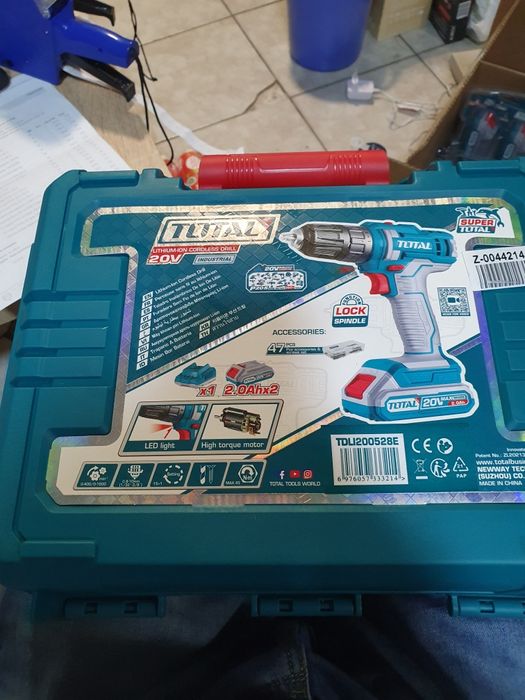 Акумулаторен винтоверт TOTAL Industrial, 20 V, 2 x 2.0 Ah Li-Ion, 45 N