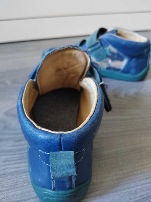 Pantofi/ghete barefoot din piele Tikki , pentru copii, marimea 34