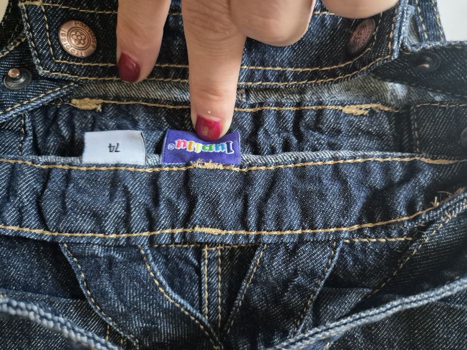 Salopetă Fustă Denim Fetițe – Lupilu | Mărime 74 (6-9 luni)