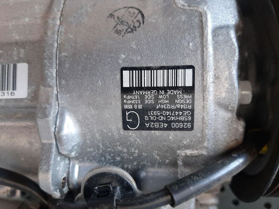 compresor clima ac 1.5 dci  k9k872 nissan qashqai 2 suv j11 926004eb2a  447140-5931