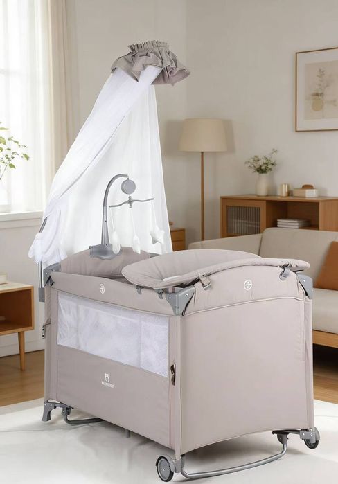 Многофункциональный складной детский манеж-кровать