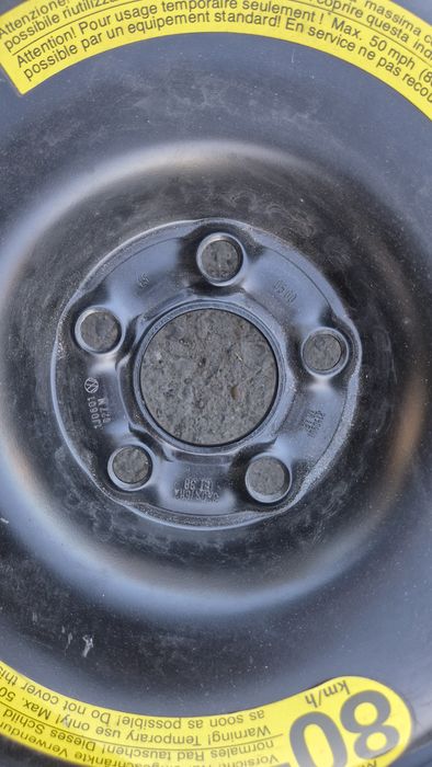 Резервна гума /ПАТЕРИЦА/ Ауди 5/100 Audi A1,A3, TT,VW Golf 5x100