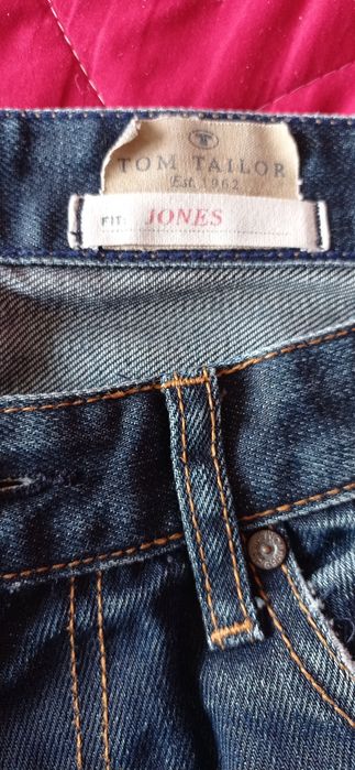 Мъжки/тийн прави износени дънки със скъсвания Tom Tailor, 32/30