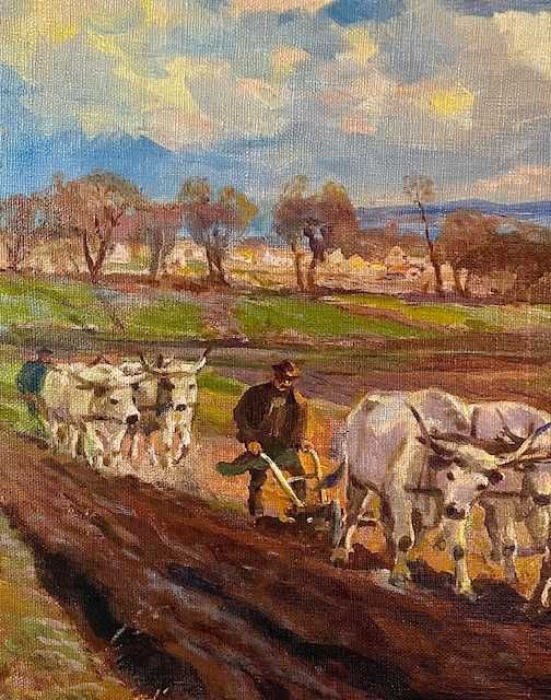 IMPECABIL! Tablou DE COLECTIE, Vechi, Mare 80x60cm+Rama, semnat Cserna Károly (1867-1944)