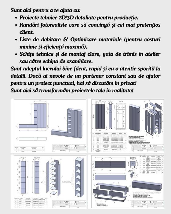 Proiectare Mobilier pe comandă