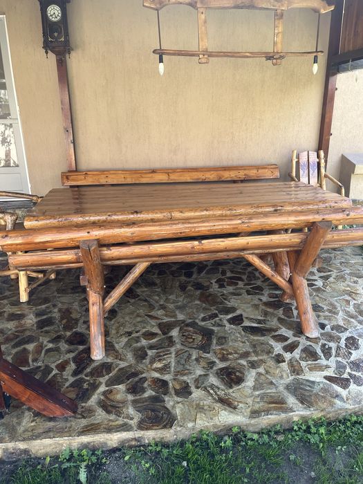 Mobilier terasa lemn masiv