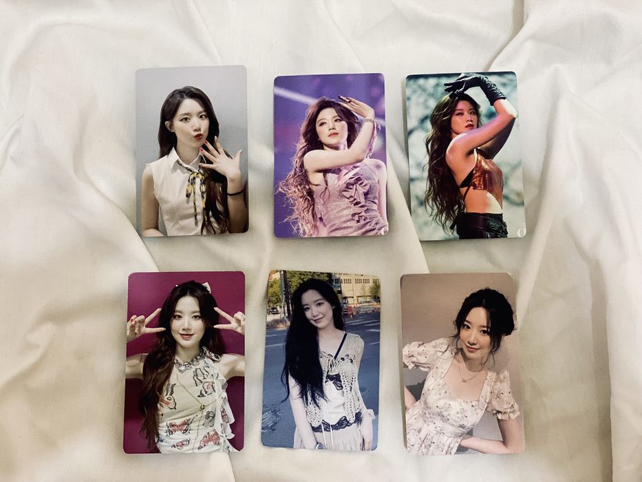 k-pop карточки с участницей из группы G-(idol) Шухуа. 6 карт