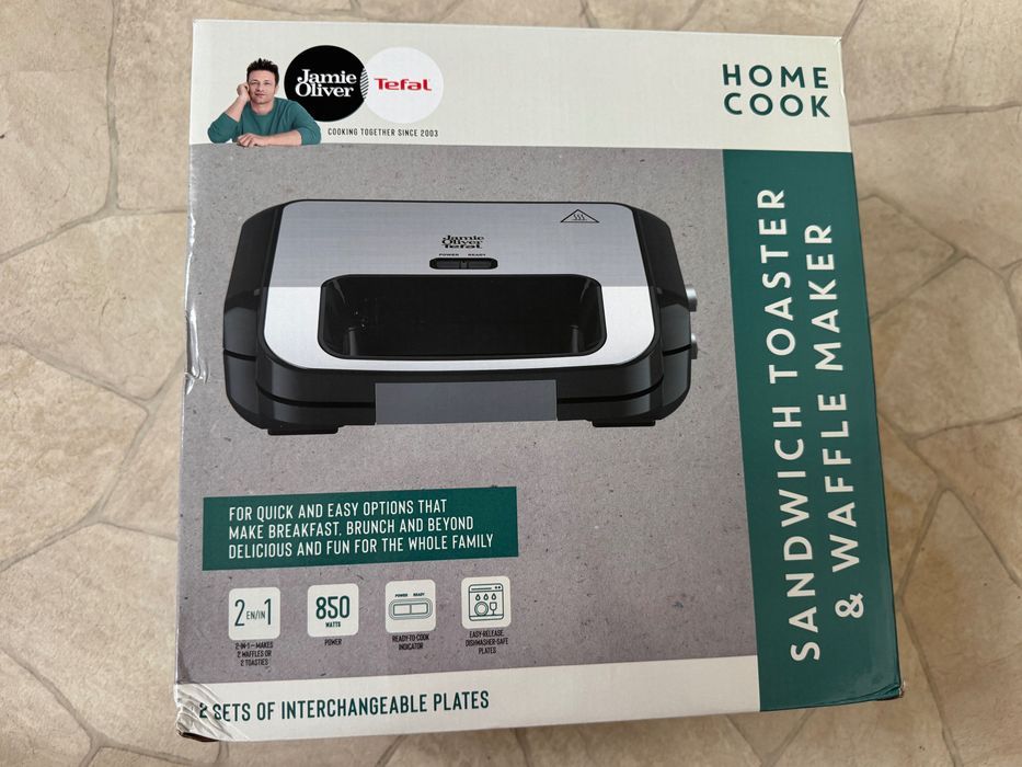 Aparat Tefal 2 in 1 Sandwich Maker si vafe Jamie Oliver ,Nou la cutie!