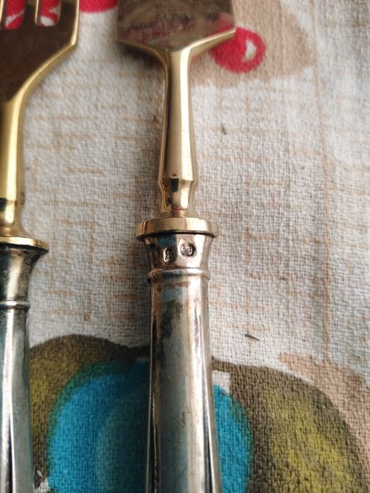 Комплект сребърни прибори 19 век