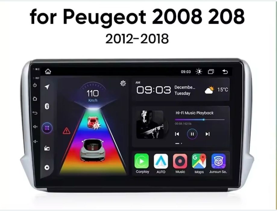 Navigatie Android dedicata Peugeot 2008, 208 (2012-2018)