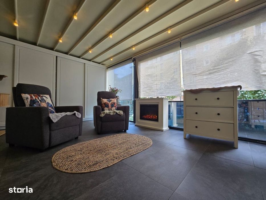 COSMOPOLIS - Apartament cu 2 camere si gradina, mobilat si utilat.