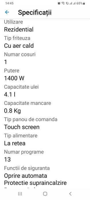 Friteuză cu aer cald Philips Airfryer HD9255/30,Alb