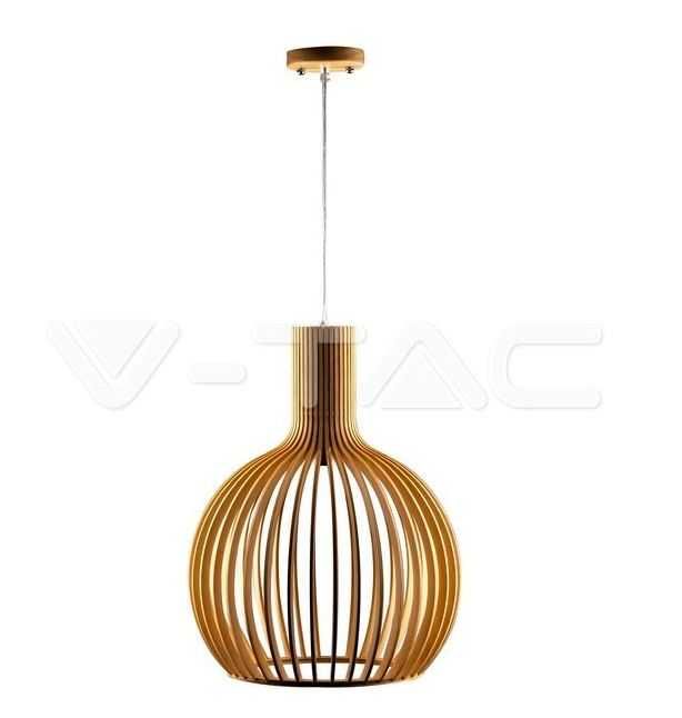 Дървен пендел – дърво и хром, кръг с диаметър 35x45 сm